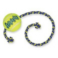 Kong Air Игрушка для собак Теннисный мяч с канатом средний
