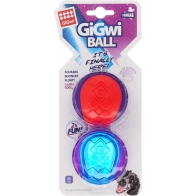 GiGwi Игрушка для собак Два мяча с пищалкой (не прмокают, для активной игры на свеж.воздухе)