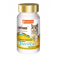 Unitabs SterilCat c Q10 Витамины для кастрированных котов и стерилизованных кошек 120таб