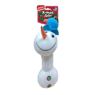 GiGwi Игрушка для собак Кристмасс Снеговик с пищалкой