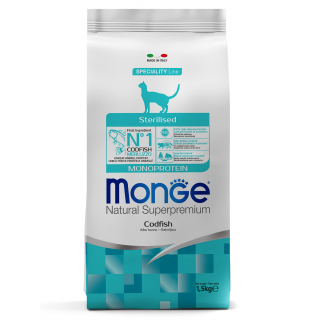 Monge Cat Speciality Line сухой корм для стерилизованных кошек из трески