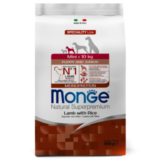 Monge Dog Speciality Line сухой корм для щенков мелких пород, ягненок и рис