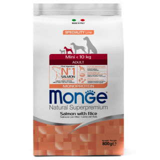 Monge Dog Speciality Line сухой корм для взрослых собак мелких пород, лосось с рисом