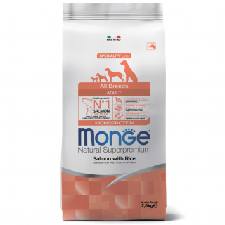 Monge Dog Speciality Line сухой корм для взрослых собак всех пород, лосось и рис