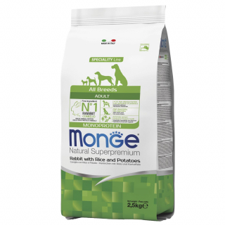 Monge Dog Speciality Line сухой корм для взрослых собак всех пород, кролик и рис