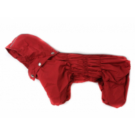 Дождевик "Дутик" для собак малых пород Zooavtoritet, бордовый, унисекс, размер S