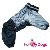 Дождевик для собак средних пород ForMyDogs, синий металлик, для мальчиков, размер А3
