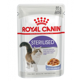ROYAL CANIN Sterilised влажный корм для стерилизованных кошек, кусочки в желе, 85 г