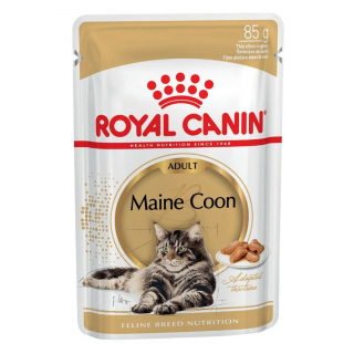 ROYAL CANIN Maine Coon Adult влажный корм для взрослых кошек породы Мейн-кун, кусочки в соусе, 85 г