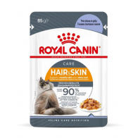 ROYAL CANIN Hair & Skin влажный корм для взрослых кошек для здоровья кожи и шерсти, кусочки в желе, 85 г