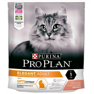 Pro Plan Elegant Adult сухой корм для взрослых кошек с чувствительной кожей, с лососем 