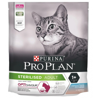Pro Plan Sterilised сухой корм для стерилизованных кошек, форель и треска, 400 г