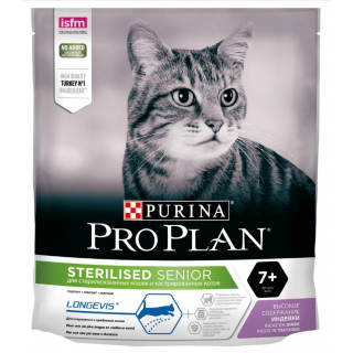 Pro Plan Sterilised сухой корм для стерилизованных кошек старше 7 лет, индейка, 400 г