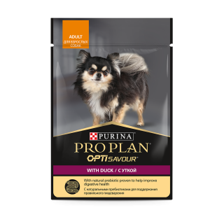 Pro Plan Optisavour влажный корм для взрослых собак с уткой в соусе, 85 г 