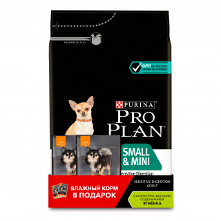 Pro Plan Optidigest сухой корм для собак мелких пород с чувствительным пищеварением, с ягненком, 3 кг