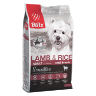 Blitz Sensitive Adult Dog сухой корм взрослых собак мелких пород с чувствительным пищеварением