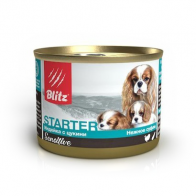 Blitz Holistic Starter консервированный корм для щенков, беременных и кормящих сук, индейка с цукини, 200 г