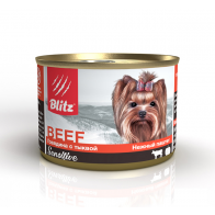 Blitz Holistic Small Breed консервированный корм для собак мелких пород, говядина с тыквой, 200 г