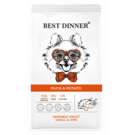 Best Dinner Sensible Adult Mini сухой корм для собак мелких пород с проблемами пищеварения, с уткой и картофелем 1,5 кг