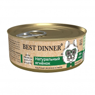 Best Dinner High Premium Holistic влажный корм для собак и щенков с 6 месяцев, натуральный ягненок, 100 г
