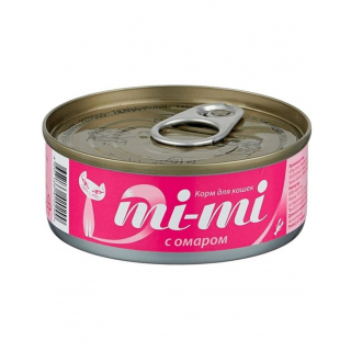 Mi-Mi консервы для кошек и котят с тунцом и мясом омара, 80 г
