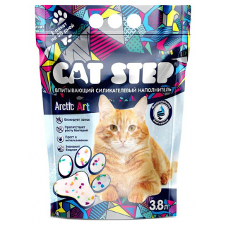 Cat Step Arctic Art впитывающий наполнитель для кошачьих туалетов, силикагель 3,8 л