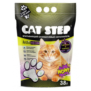 Cat Step Arctic Neon впитывающий наполнитель для кошачьих туалетов, силикагель 3,8 л  