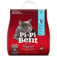 Pi-Pi-Bent Классик. Комкующийся наполнитель для кошачьих туалетов, 5 кг