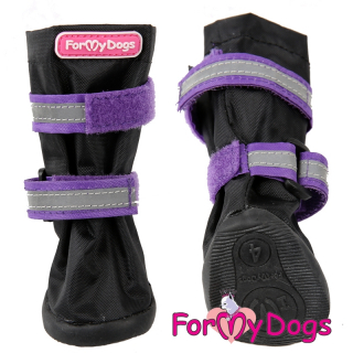 Сапоги ForMyDogs для собак средних и крупных пород, РП черно-фиолетовые