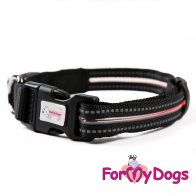 Ошейник с подсветкой для собак средних пород ForMyDogs, черный, размер М 