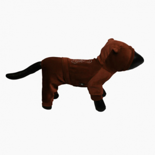 Комбинезон для собак мелких пород Bear, велюровый, коричневый, унисекс, размер XS 