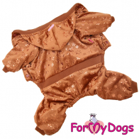 Костюм для собак малых и средних пород ForMyDogs, велюровый, коричневый, унисекс, размер 22 