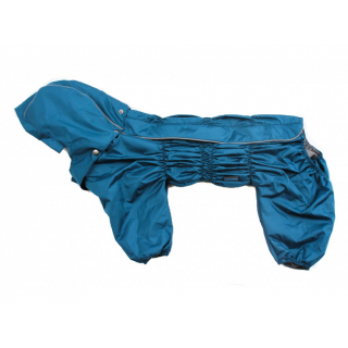 Дождевик "Дутик" для собак средних пород Zooavtoritet, сине-зеленый, унисекс, размер 3XL