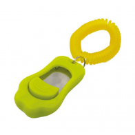 Кликер трёхтоновый для дрессировки в форме лапки с браслетом ZooOne, салатовый