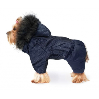 Зимний комбинезон для собак малых и средних пород "Полярник" Zootrend, синий, унисекс, размер XL 