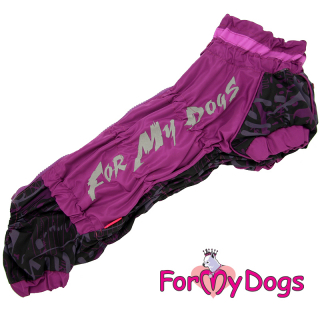Дождевик для таксы ForMyDogs, фиолетовый неон, для девочек
