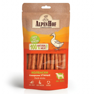 AlpenHof колбаски баварские утиные для собак, 50 г